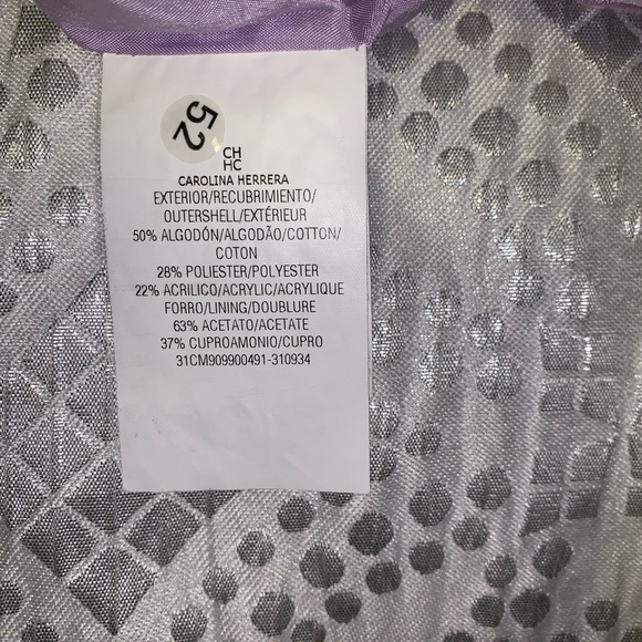 Carolina Herrera Lavender Cocktail Dress Size: (4) - Picture 6 of 6